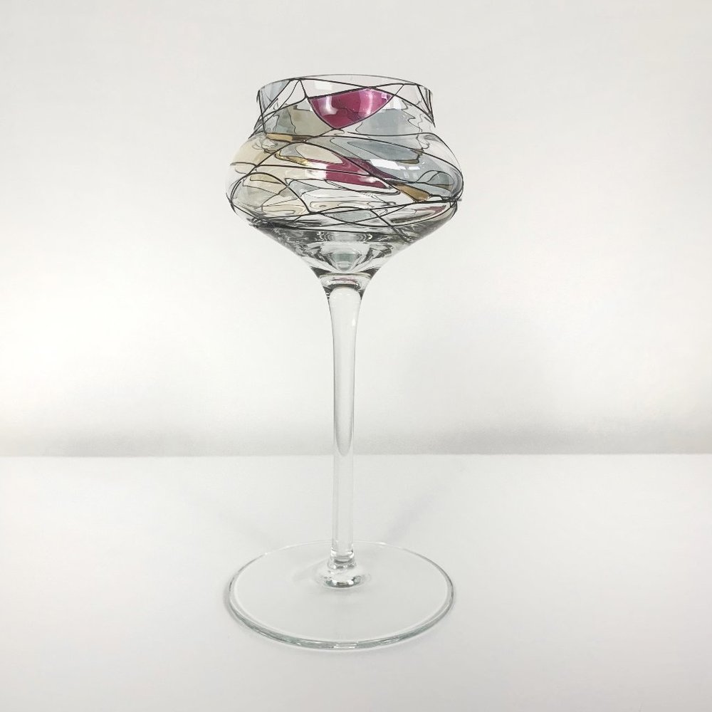 PartyLite Mosaic Calypso Goblet Stemmed Tealight Candle Holder Retired